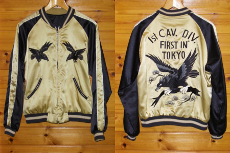 東洋エンタープライズ 鷹×龍 刺繍 スカジャン M18333 ブラック ゴールド